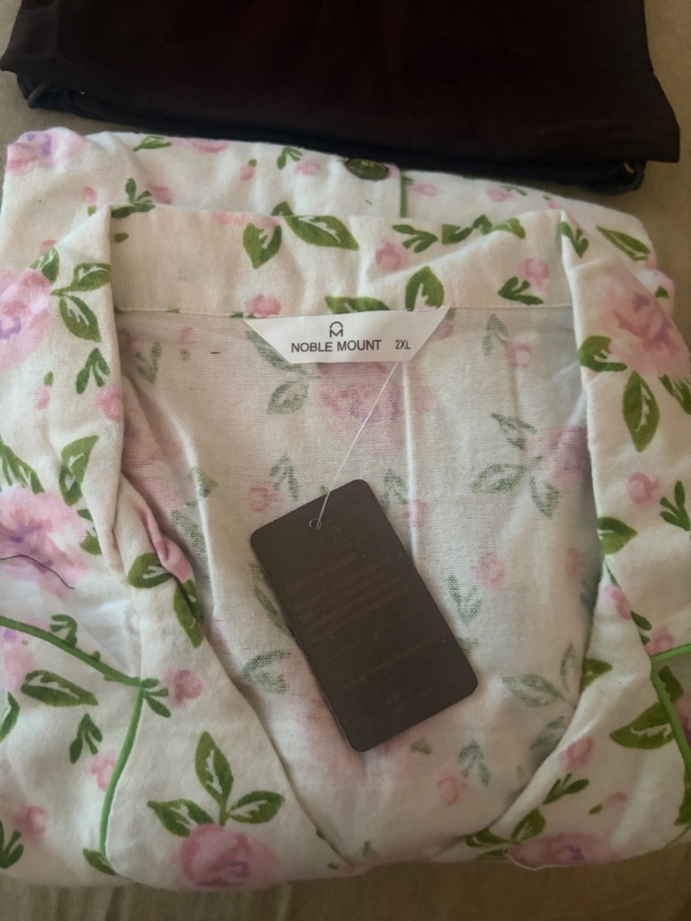 NWT Noble Mount Womens Premium Cotton Flannel Pajama Sleepwear Set Size 2XL